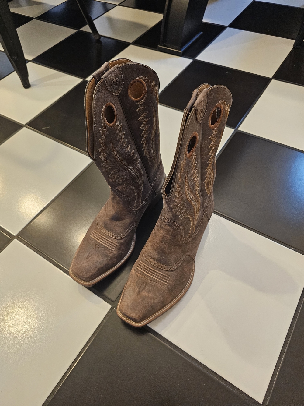 Ariat Men's Brown Western Pull-On Cowboy Boots - Picture 5 of 8